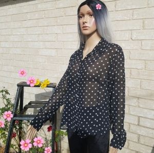 Old Navy brand polka dot blouse  size medium